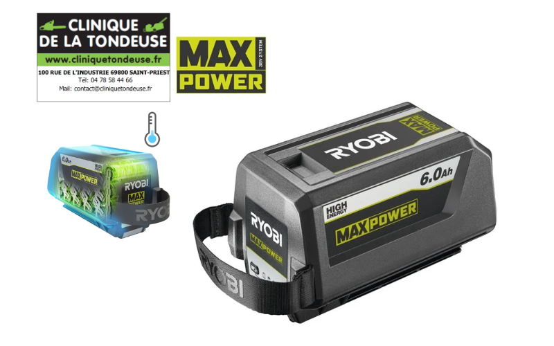 BATTERIE 36V MAX POWER High Energy 6 Ah RYOBI RY36B60B BATTERIE 36V MAX POWER High Energy 6 Ah RYOBI RY36B60B