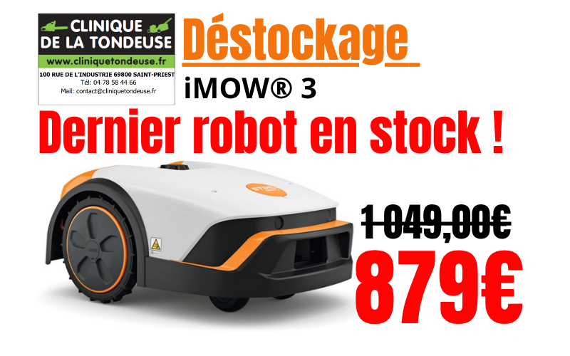 Déstockage IMOW 3 ROBOT DE TONTE STIHL IA020111400 Déstockage IMOW 3 ROBOT DE TONTE STIHL IA020111400