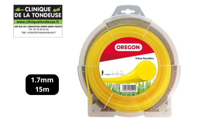 Fil de coupe rond jaude OREGON 1.7mm 15m Fil de coupe rond jaude OREGON 1.7mm 15m