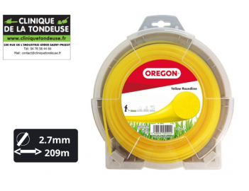 Fil de coupe rond jaune OREGON 2.7mm 209m