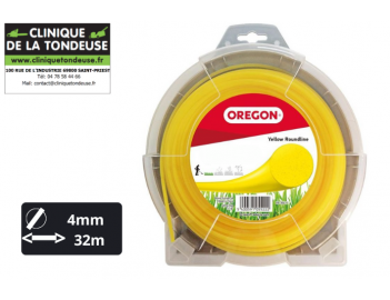 Fil de coupe rond jaune OREGON 4.0mm 32m
