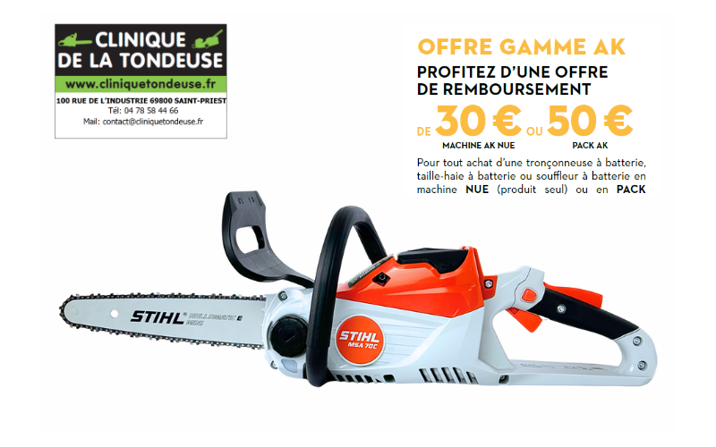STIHL MSA 70C- CLINIQUE TONDEUSE STIHL MSA 70C- CLINIQUE TONDEUSE