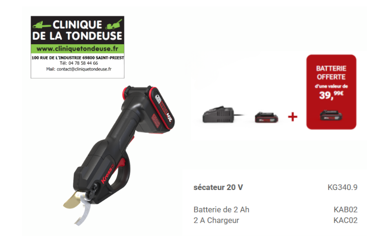 pack sécateur offre promo kress