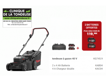 TONDEUSE POUSSEE 2*20V -...