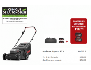 TONDEUSE POUSSEE 2*20V - 37...