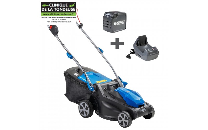 Tondeuse STAUB SI 400P + Batterie 2.5 AH + Chargeur CRG 54149003S1 machine motoculture espaces verts
