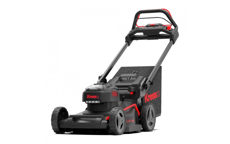 Tondeuse à gazon professionnelle à batterie Kress 60 V KG757E, coupe 46 cm, tractée