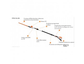 TAILLE HAIE A BATTRIE STIHL HLA 86