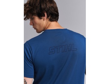 T-SHIRT LOGO HORIZONTAL Bleu Homme Vêtement de marque Stihl Collection Urban | Motoculture, bois, espaces verts