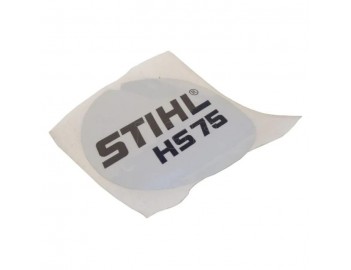 Plaque matricule HS 75 42269671510 - Pièce d'origine Stihl motoculture taille haies espaces verts bois jardinage plaisance