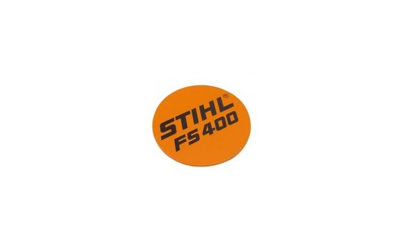 Plaque matricule débroussailleuse FS 400 pièce d'origine Stihl 41289671505 pieces detachees motoculture