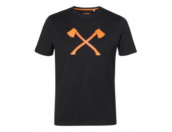 T-shirt AXE Stihl noir unisexe Collection Timbersports motoculture bois espaces verts