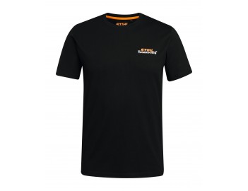 T-shirt AXE Orange Noir Stihl vêtements accessoires motoculture élagueur espaces verts