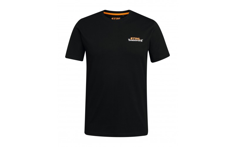 T-shirt AXE Orange Noir Stihl vêtements accessoires motoculture élagueur espaces verts