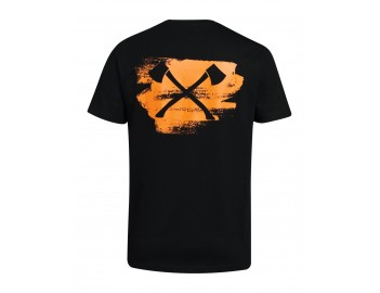 T-shirt AXE Orange Noir Stihl vêtements accessoires motoculture élagueur espaces verts