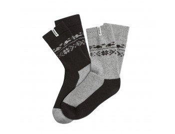 Chaussettes thème Noël marque 04215000638 motif tronçonneuse et flocons de neige vêtement accessoires Stihl