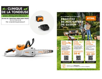 offre de remboursement MSA 80 C-B AK 30S + AL 101 TRONCONNEUSE MA040115832 BATTERIE STIHL