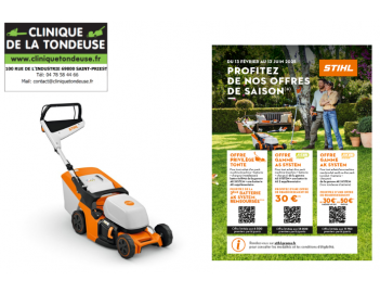 offre de remboursement stihl TONDEUSE A BATTERIE RMA 443.3 NU STIHL