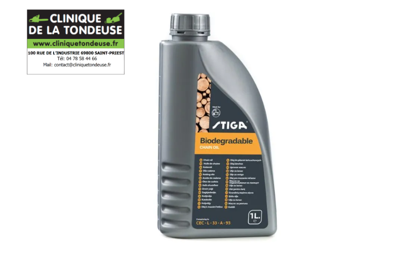 HUILE DE CHAINE biodégradable 1 litre STIGA 1111-9276-01 HUILE DE CHAINE biodégradable 1 litre STIGA 1111-9276-01